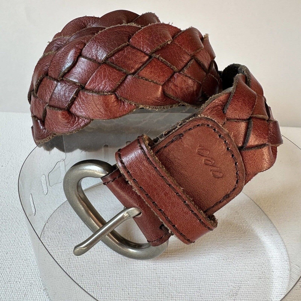 Aeo Leather Belt Brown Woven Size L / XL